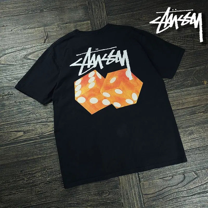 [BUNJANG] Stussy Dice Out Oversized Short Sleeve T-Shirt Black / 스투시 다이스 아웃 오버핏 반팔 티셔츠 블랙 P02051