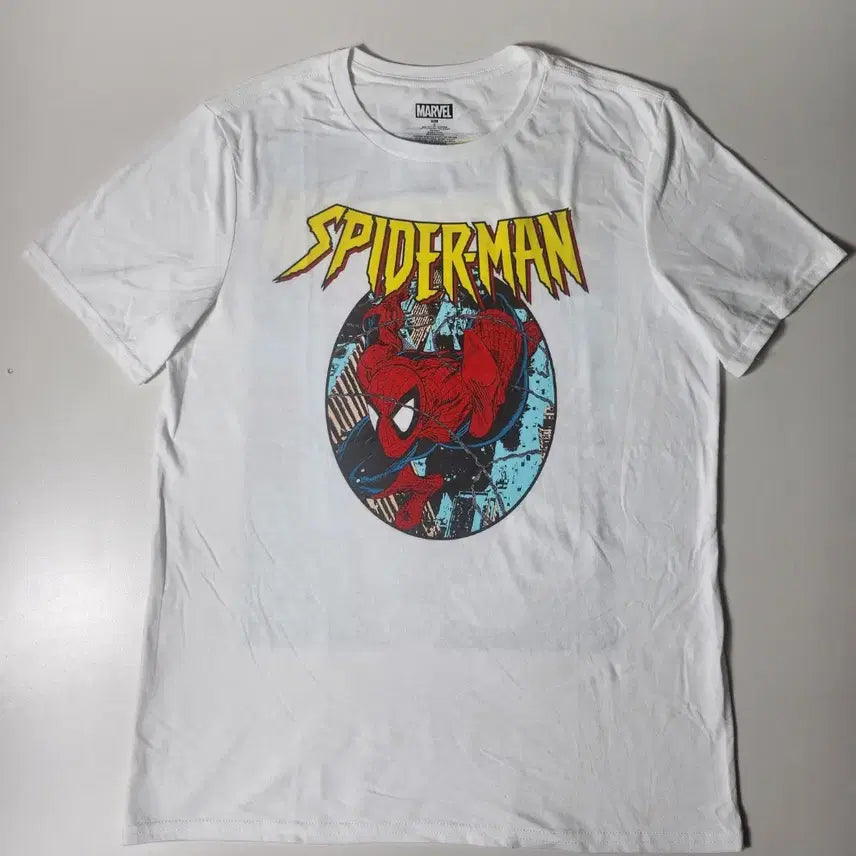 [BUNJANG] Spider-Man Graphic Short Sleeve T-Shirt White / 스파이더맨 그래픽 반팔 티셔츠 화이트