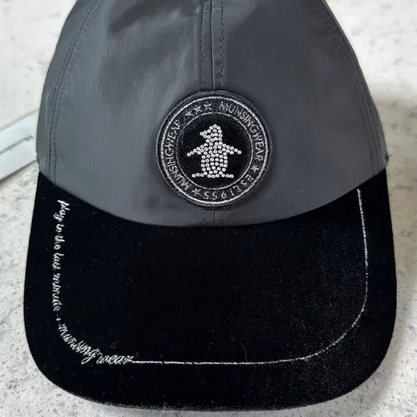 [BUNJANG] Munsingwear Women's Hat - Gray with Black Velvet Brim / 먼싱웨어모자