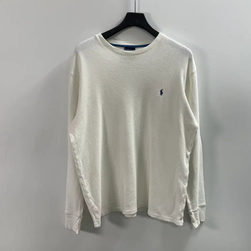 [BUNJANG] Polo Ralph Lauren White Waffle Long Sleeve T-Shirt / 폴로 랄프로렌 화이트 롱슬리브 와플티 (on.1868)