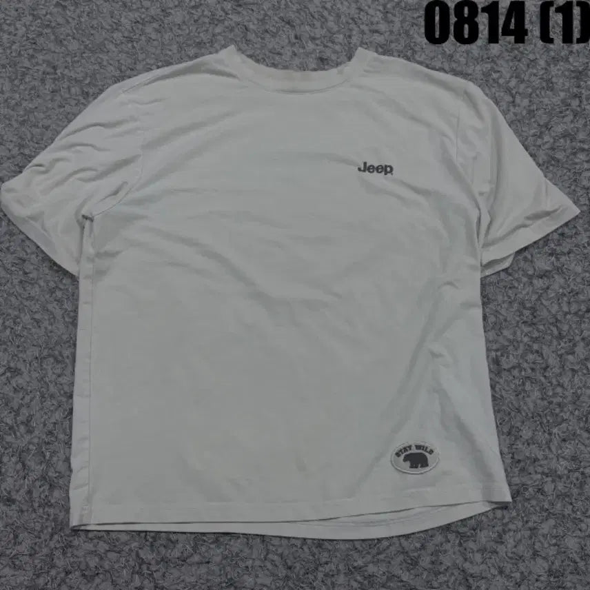 [BUNJANG] Jeep Beige Short Sleeve T-Shirt / 지프 반팔 티셔츠 베이지