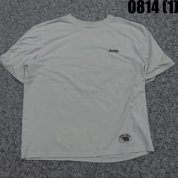 [BUNJANG] Jeep Beige Short Sleeve T-Shirt / 지프 반팔 티셔츠 베이지