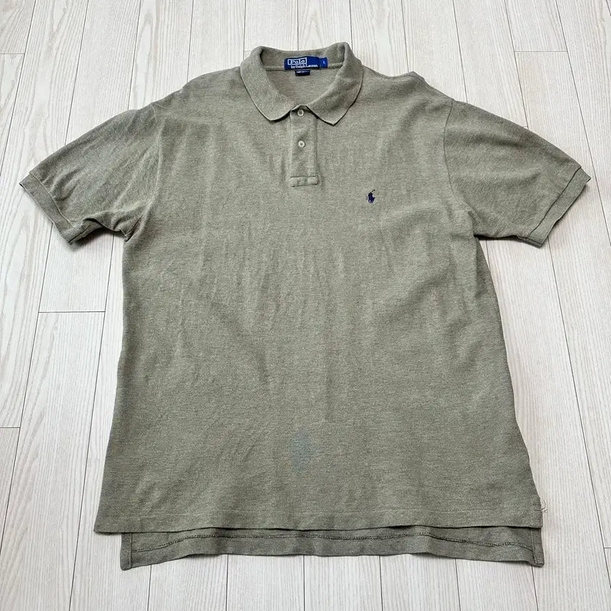 [BUNJANG] Polo Ralph Lauren Khaki Short Sleeve Polo Shirt L / 폴로 랄프로렌 카키 반팔 카라티 L