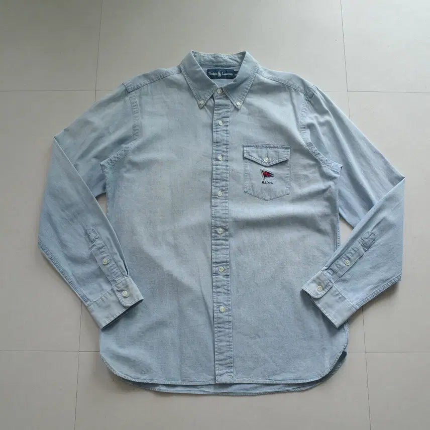[BUNJANG] Polo Ralph Lauren RLYC Chambray Denim Shirt / [L] 폴로 랄프로렌 RLYC 요트클럽 샴브레이 데님 셔츠