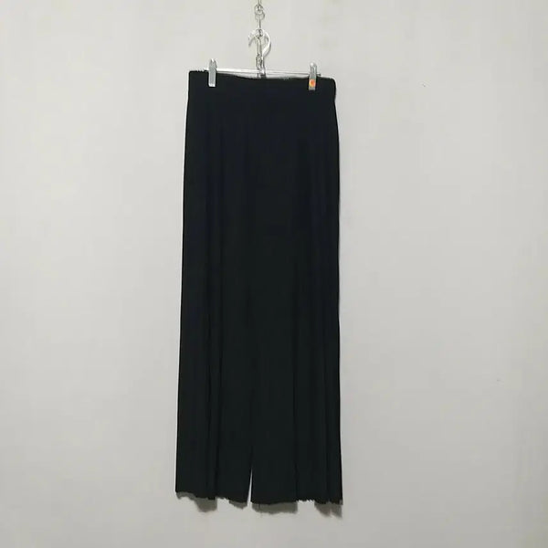 [BUNJANG] Black Pleated Pants with Distressed Hem / 바57 플리츠바지