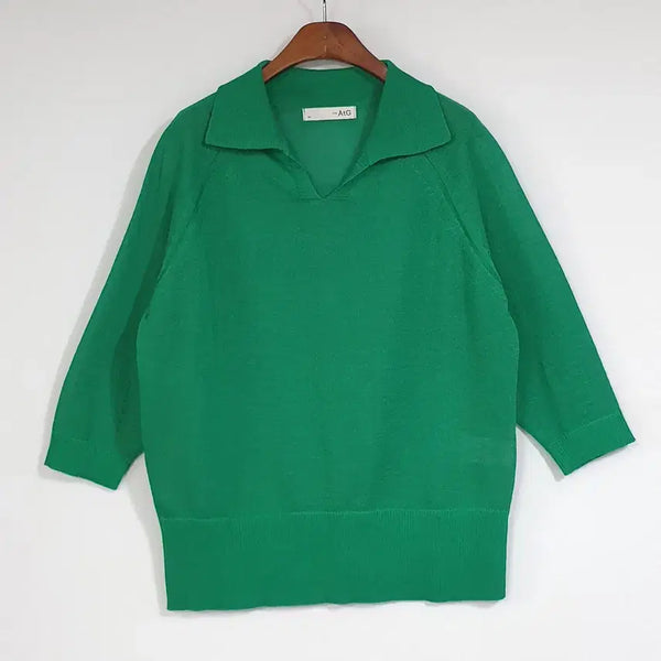 [BUNJANG] The AtG Mahon Blend Viscose Knit Top - Size 66 / THE AtG 더엣지  마혼방 비스코스니트 66