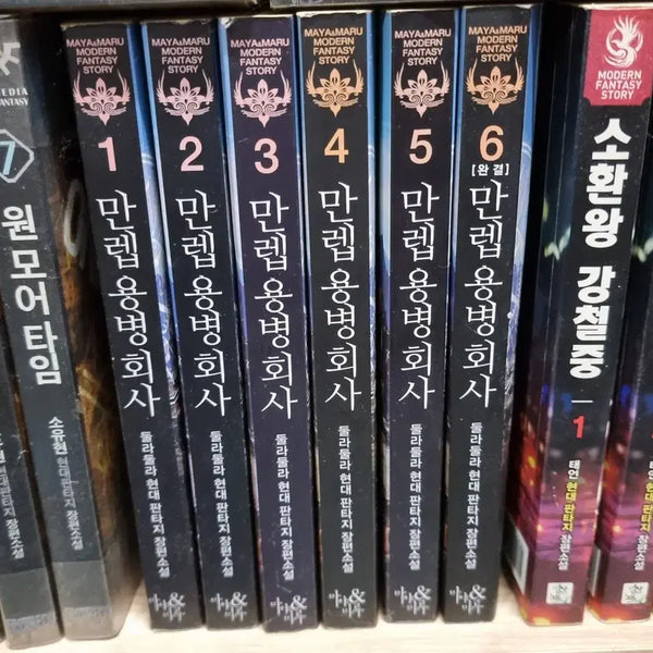 [BUNJANG] Manlevel Mercenary Company Vol. 1-6 Complete Set: Modern Fantasy Novel / 만렙용병회사 1-6 완 둘라둘라 현대 판타지 소설