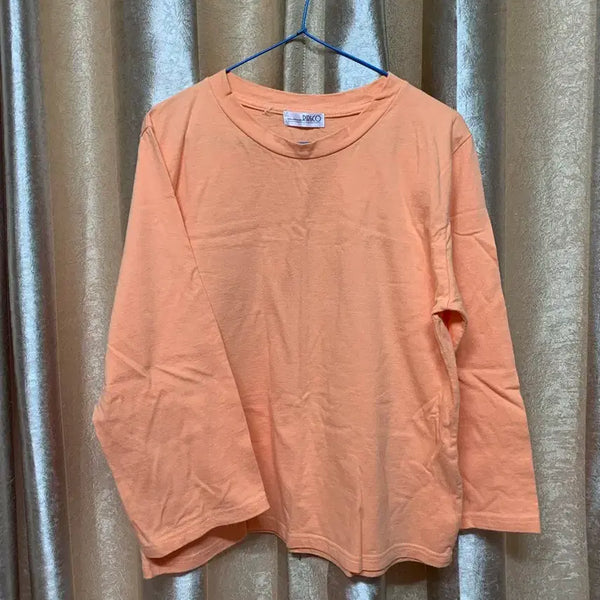 [BUNJANG] Peach Tone 8-Part Sleeve T-Shirt / 피치톤 티셔츠 8부티셔츠