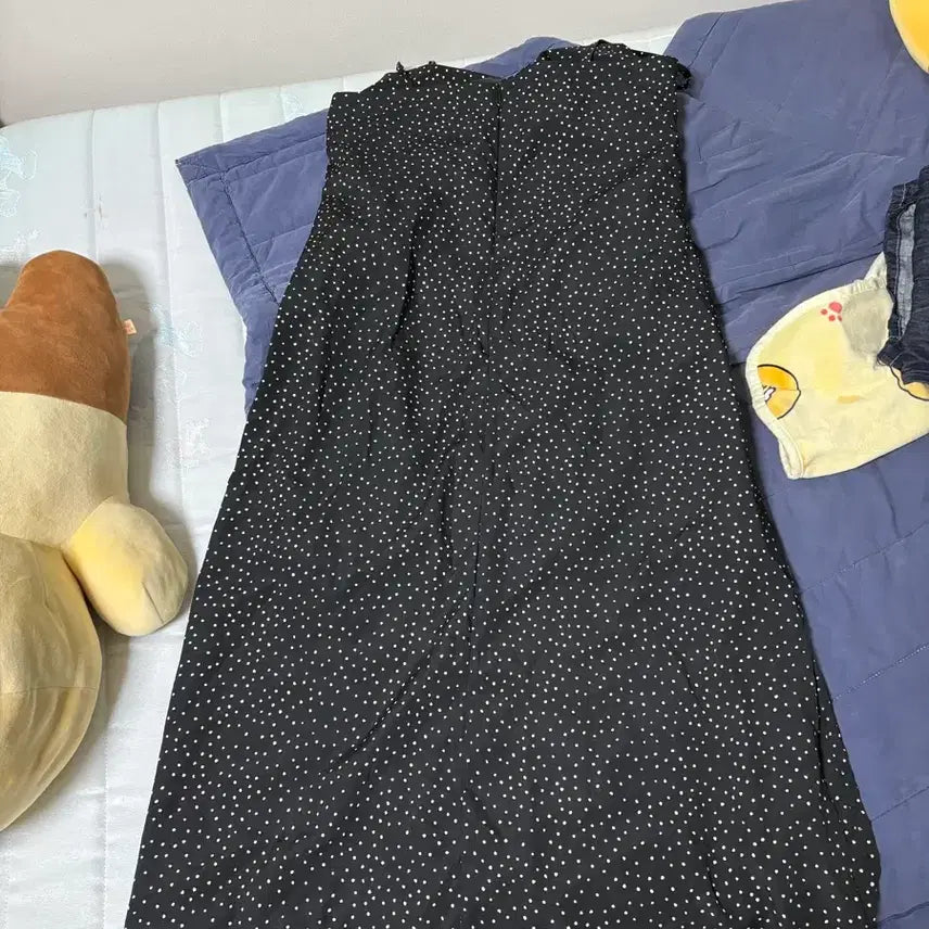 [BUNJANG] Polka Dot Dress Black / 땡땡이 원피스 검정