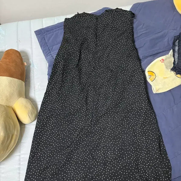 [BUNJANG] Polka Dot Dress Black / 땡땡이 원피스 검정