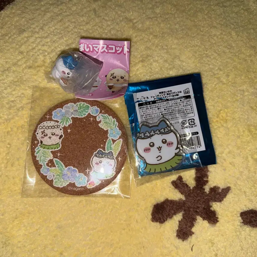 [BUNJANG] Hachiware Tabemono Gacha & Chiikawa Mermaid Island Coaster Set / 하치와레 타베모노 가챠 & 치이카와 인어의섬 코스터