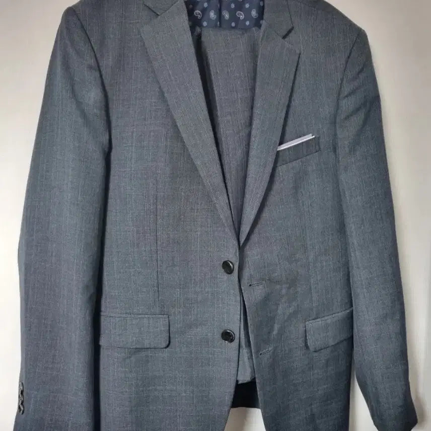 [BUNJANG] Charcoal Gray Suit Set 100/35 / 정장 세트 챠콜 그레이100/35