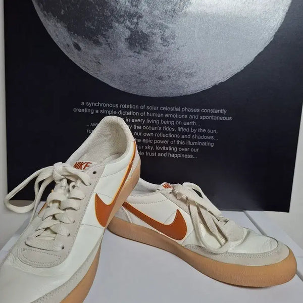 [BUNJANG] Nike Killshot 2 Leather Sail Team Orange Gumsole Sneakers (245mm) / [NIKE/245] 나이키 킬샷2 레더 세일 오렌지 검솔 (품번 432997-127)