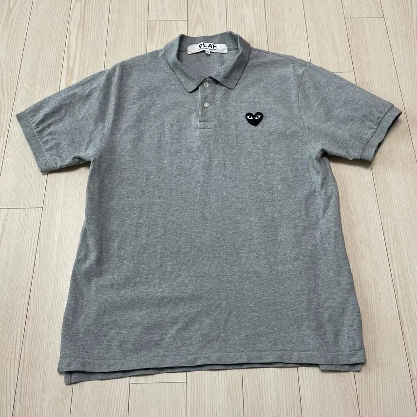 [BUNJANG] Comme des Garçons Short Sleeve Polo T-Shirt Grey XL / 꼼데가르송 반팔 카라티 그레이 xl