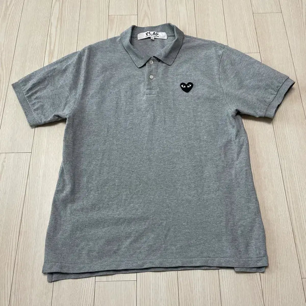 [BUNJANG] Comme des Garçons Short Sleeve Polo T-Shirt Grey XL / 꼼데가르송 반팔 카라티 그레이 xl