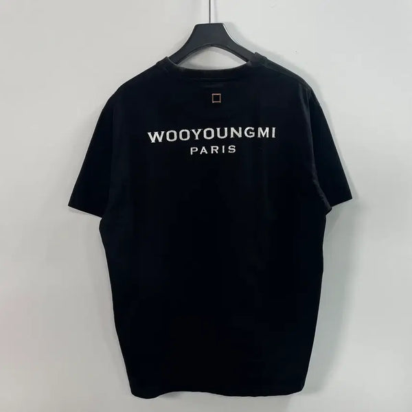 [BUNJANG] Wooyoungmi Big Logo Black T-Shirt / 우영미 빅로고 블랙 반팔티 (on.1876)