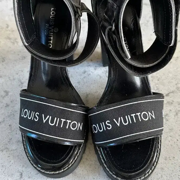 [BUNJANG] Louis Vuitton Black Heel Sandals / 루이비통 샌들