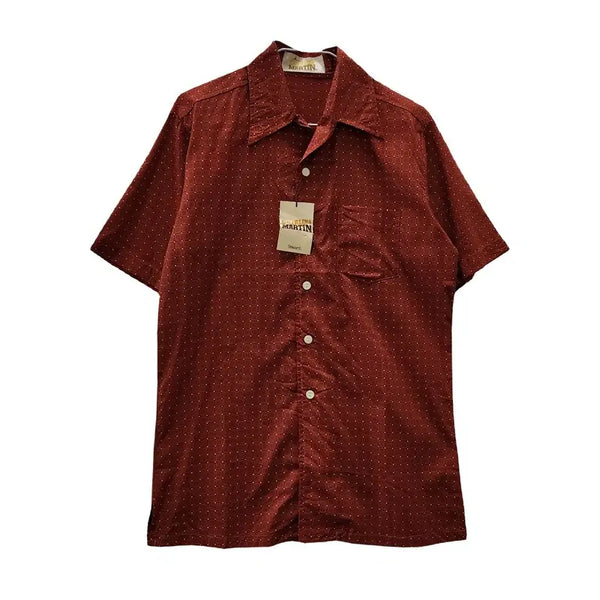 [BUNJANG] Mini Dot Red Short Sleeve Shirt / [새상품] 미니도트 레드 반팔 셔츠