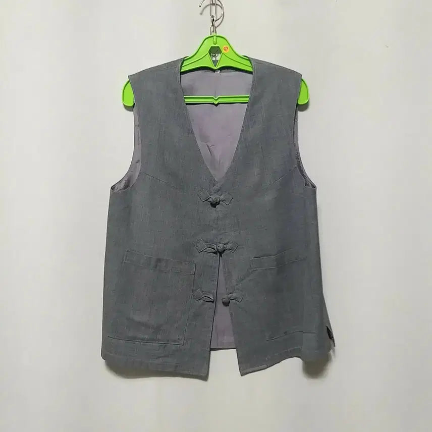 [BUNJANG] BA63 Charcoal Grey Traditional Korean Vest / 바63 생활한복베스트