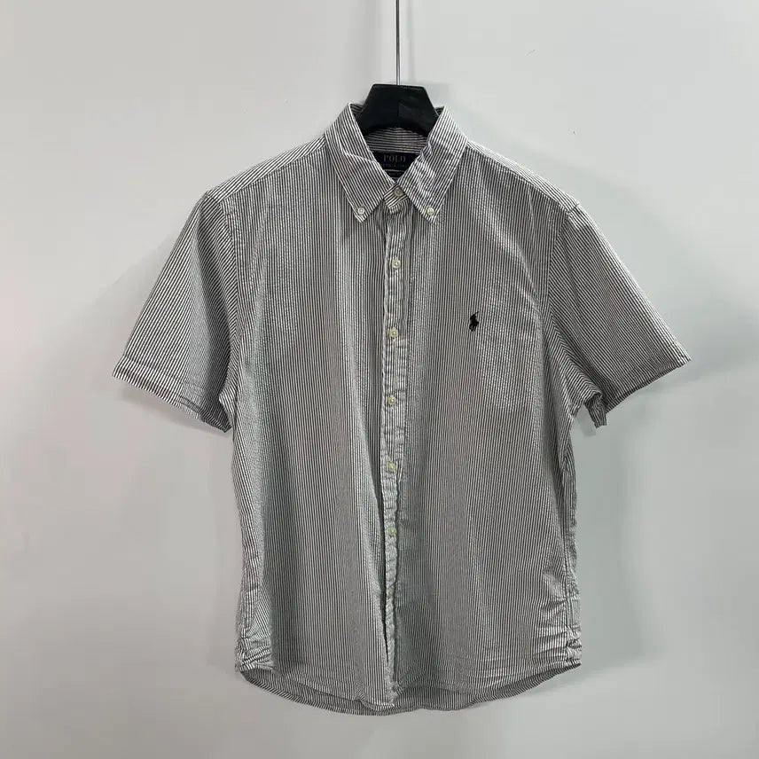 [BUNJANG] Polo Ralph Lauren Striped Seersucker Shirt / 폴로 랄프로렌 스트라이프 시어서커 셔츠 (on.1877)