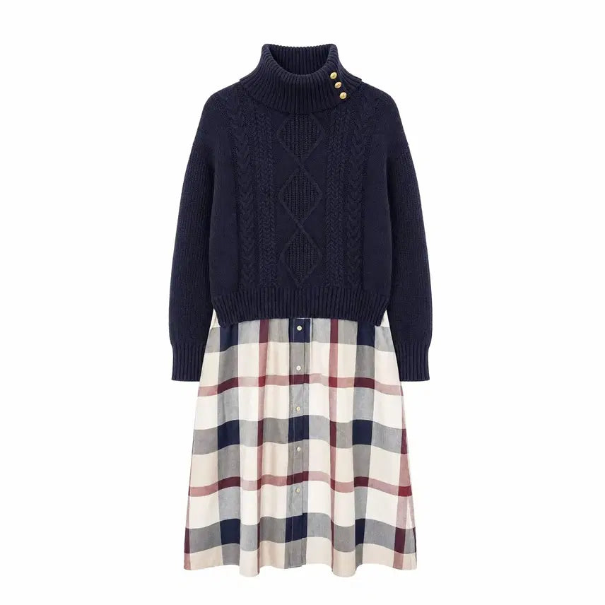 [BUNJANG] Blue Label Crestbridge by Burberry Wool Blend Dress / #BLUE LABEL CRESTBRIDGE BY BURBERRY 크레스트브릿지 울 혼방 원피스 - Women (6599)