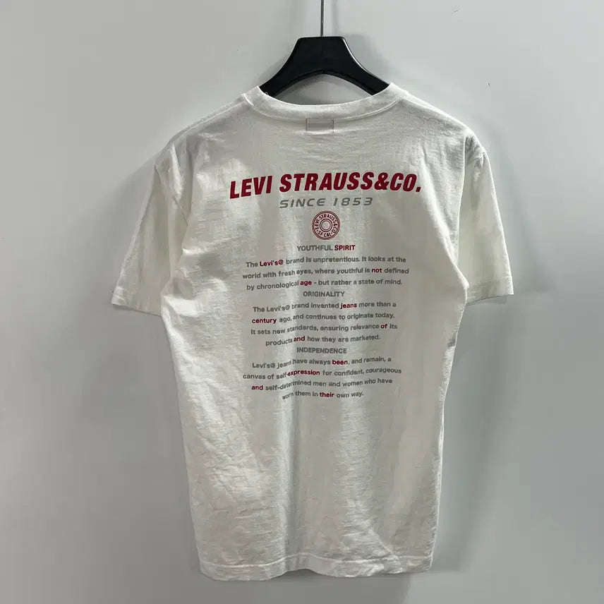 [BUNJANG] Levi's Printing White Short Sleeve T-Shirt / 리바이스 프린팅 화이트 반팔티 (on.1878)