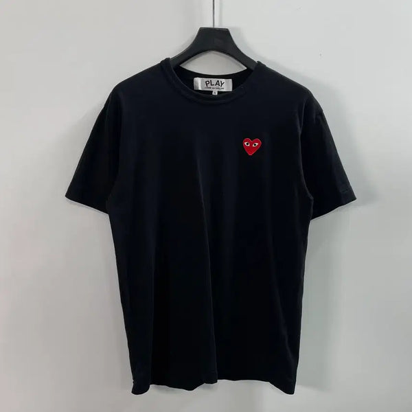 [BUNJANG] Comme des Garçons Appliqué Black T-Shirt XL / 꼼데가르송 와펜 블랙 반팔티 (on.1879)