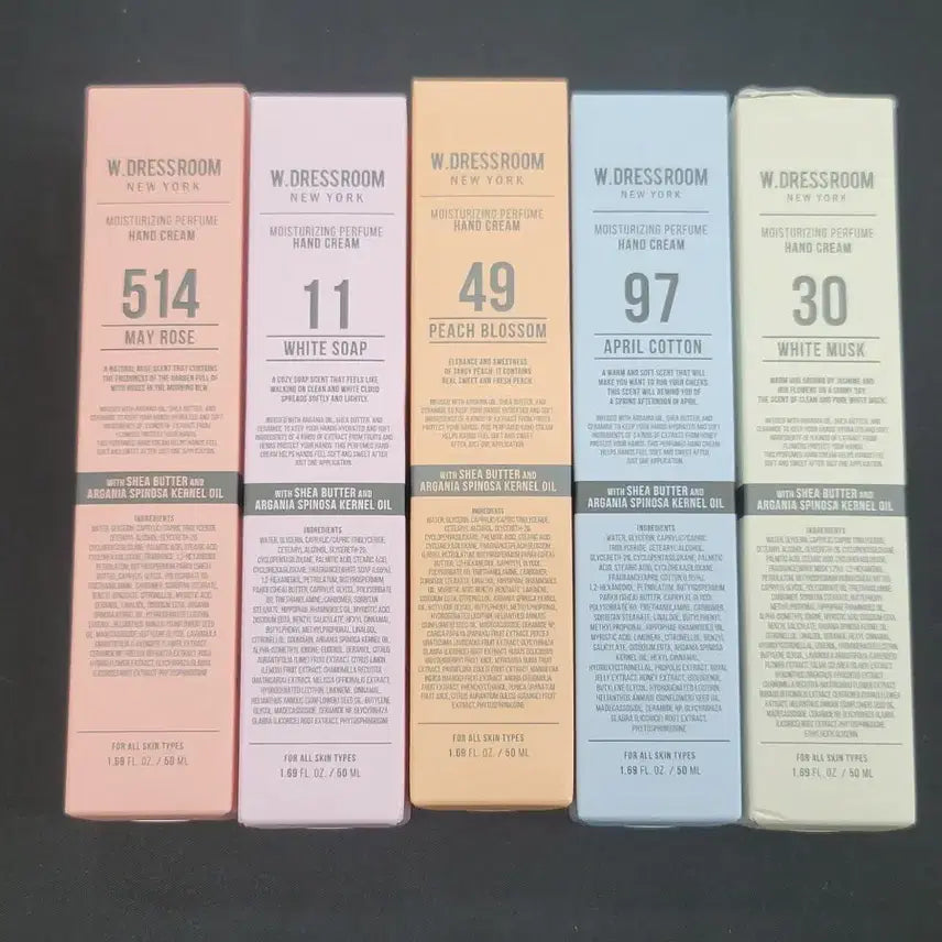 [BUNJANG] W.Dressroom Perfume Hand Cream Set (5 Types, 50ml, Sealed) / [미개봉] 더블유드레스룸 퍼퓸 핸드크림 50ml 5종 판매합니다