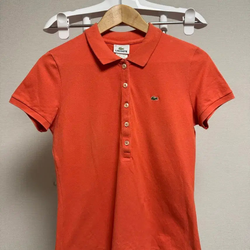 [BUNJANG] Lacoste Women's Short Sleeve Polo Shirt Size 42 / 라코스테 여성 반팔 카라티 42사이즈
