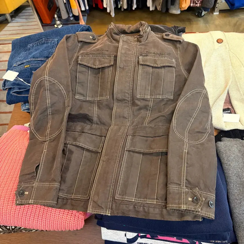 [BUNJANG] Diesel M65 Field Jacket Viscose Blend Side Zip / 00S 디젤 M65 베이스 필드카세 비스코스 혼방 사이드 지퍼 자켓 M
