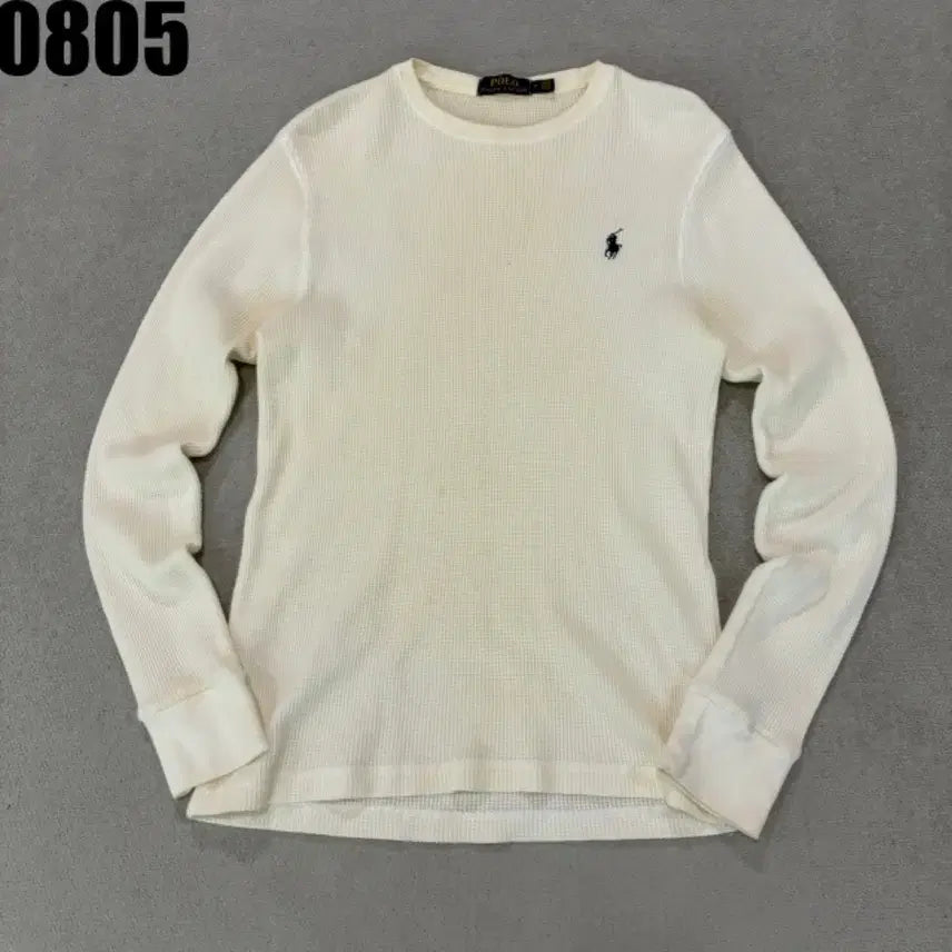 [BUNJANG] Polo Ralph Lauren Waffle Long Sleeve T-Shirt Ivory M / 폴로 랄프로렌 와플 긴팔 티셔츠 아이보리 M