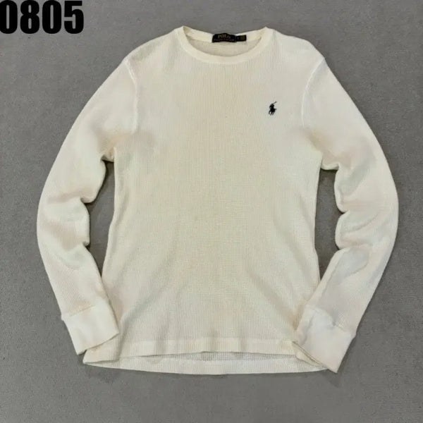 [BUNJANG] Polo Ralph Lauren Waffle Long Sleeve T-Shirt Ivory M / 폴로 랄프로렌 와플 긴팔 티셔츠 아이보리 M