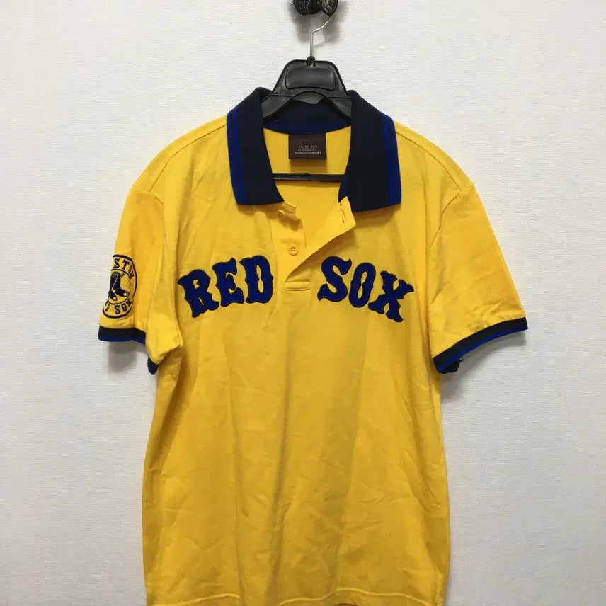 [BUNJANG] MLB Boston Red Sox Men's Short Sleeve Polo T-Shirt / MLB 보스턴 레드삭스 남성 반팔 카라티셔츠