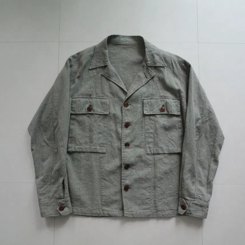 [BUNJANG] East Harbour Surplus 19S/S Cotton Linen Shirt Jacket / 19S/S 이스트하버서플러스 코튼린넨 셔츠 자켓 50(105)
