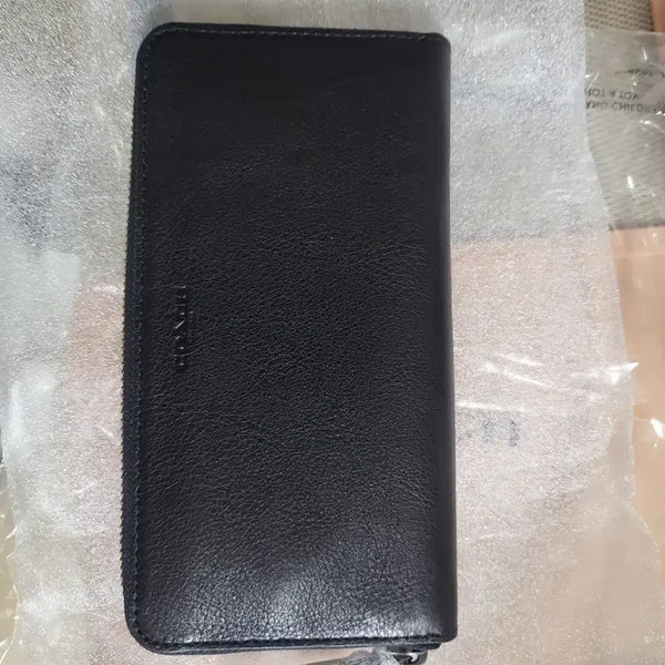 [BUNJANG] Coach Black Leather Zip Around Wallet / 코치 지퍼형 장지갑 블랙