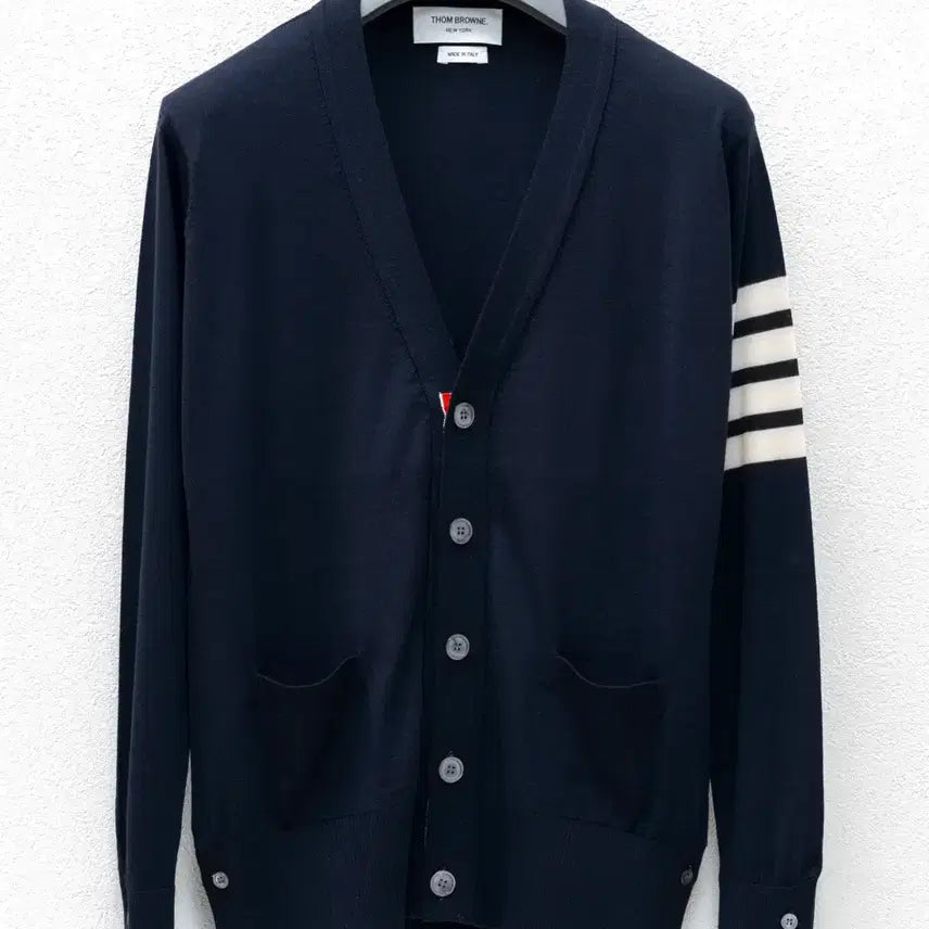 [BUNJANG] Thom Browne 4-Bar Merino Wool Cardigan Navy Size 1 / 톰브라운 4bar 메리노울 가디건 네이비 1     MKC002A-00014415
