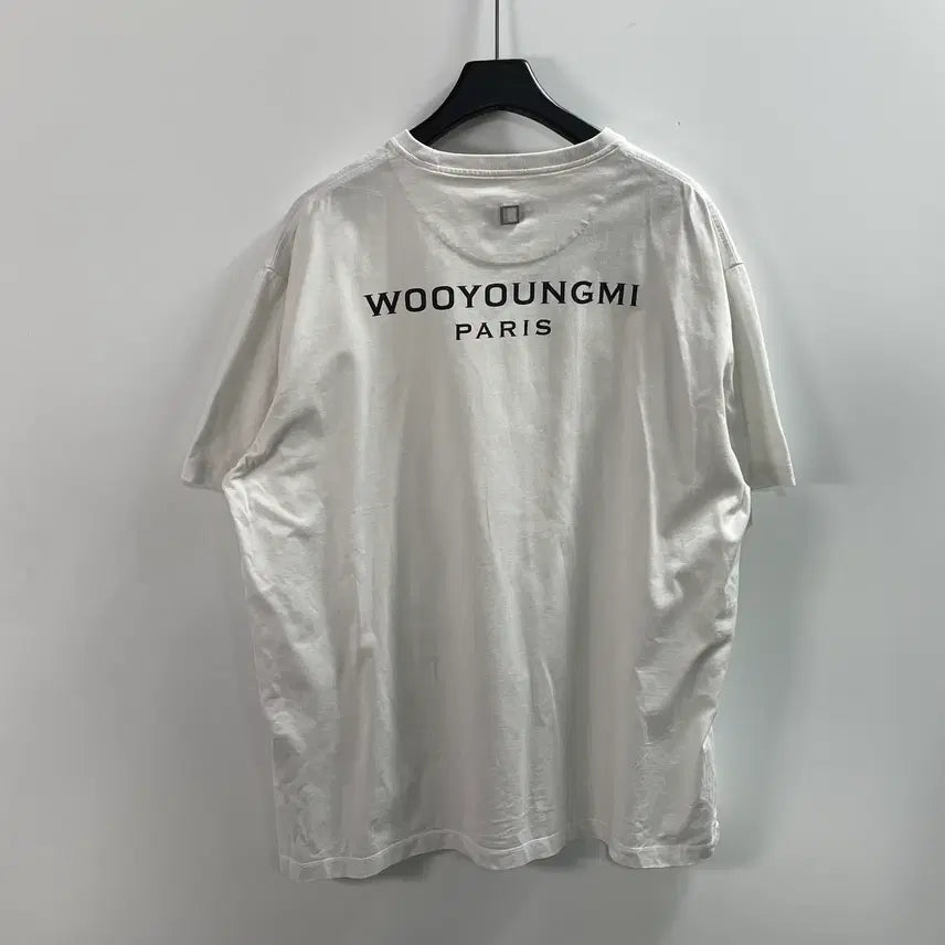 [BUNJANG] Wooyoungmi Big Logo White T-shirt / 우영미 빅로고 화이트 반팔티 (on.1880)