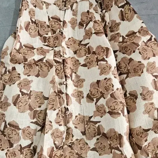 [BUNJANG] Ramie Material Flower Dress / 모시  소재 플라워 원피스