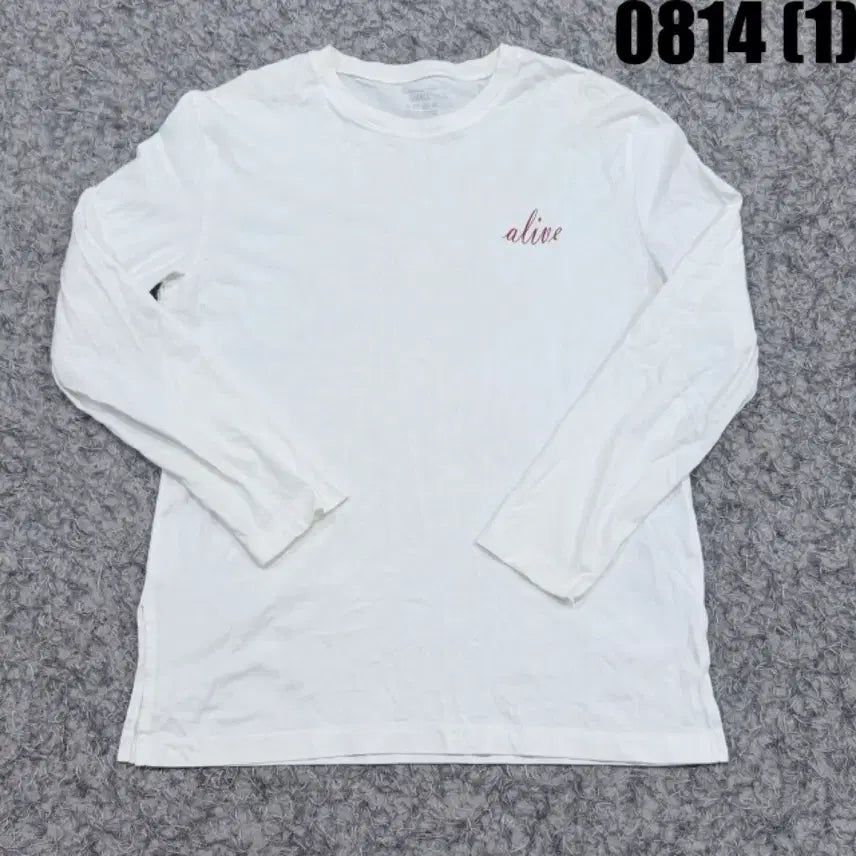 [BUNJANG] Alive White Long Sleeve T-Shirt / 화이트 긴팔 티셔츠 (alive)