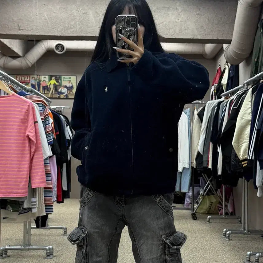 [BUNJANG] Polo Ralph Lauren Polartec Fleece Jacket Navy / 폴로 랄프로렌 폴라텍 플리스 자켓 네이비 S172