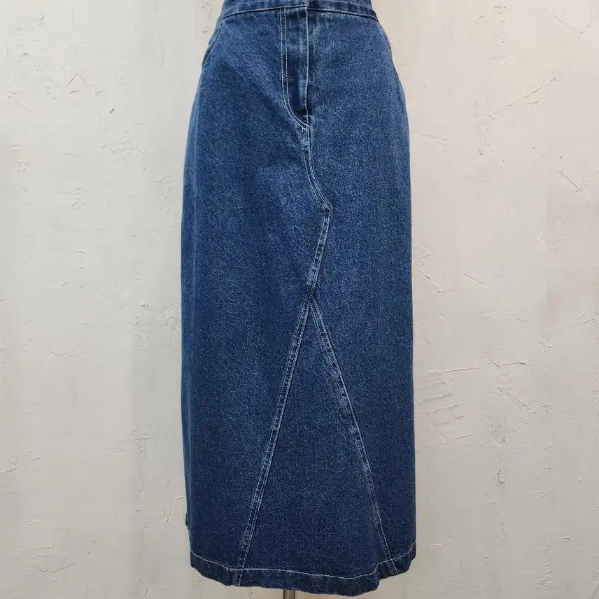 [BUNJANG] Denim H-Line Long Skirt / 청치마 H라인 롱 스커트