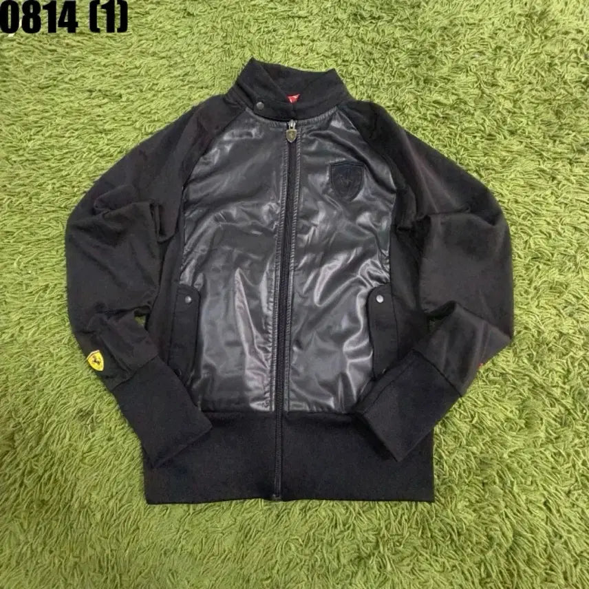 [BUNJANG] Ferrari Logo Zip-Up Jacket Black / 페라리 로고 집업 자켓 블랙