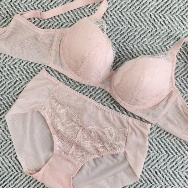[BUNJANG] Light Pink Lace Lingerie Set / 연핑크 레이스 속옷세트