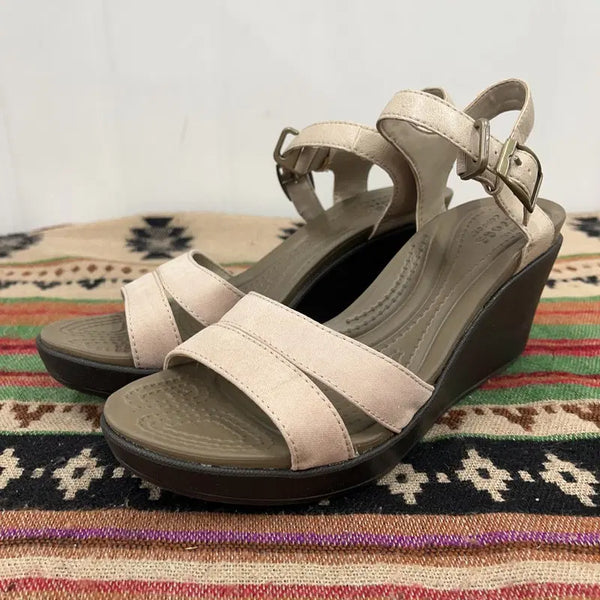 [BUNJANG] Crocs Ray-Wedge 2 Ankle Sandals / 크록스 레이웨지 2 앵클 샌들 W7 X03135