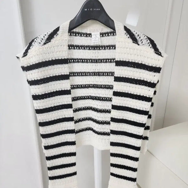 [BUNJANG] SJSJ Knit Shawl Striped / SJSJ 니트 숄(23년식,1회착용)