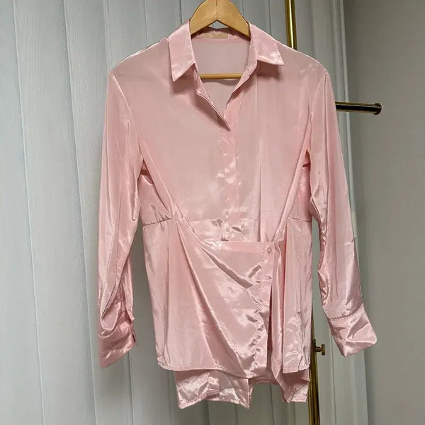 [BUNJANG] Organza Wrap Blouse / 오간자 랩 블라우스