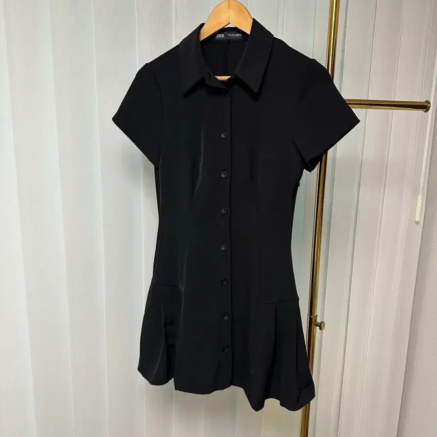 [BUNJANG] Zara Black Shirt Dress Flare Skirt / ZARA 자라 블랙 원피스