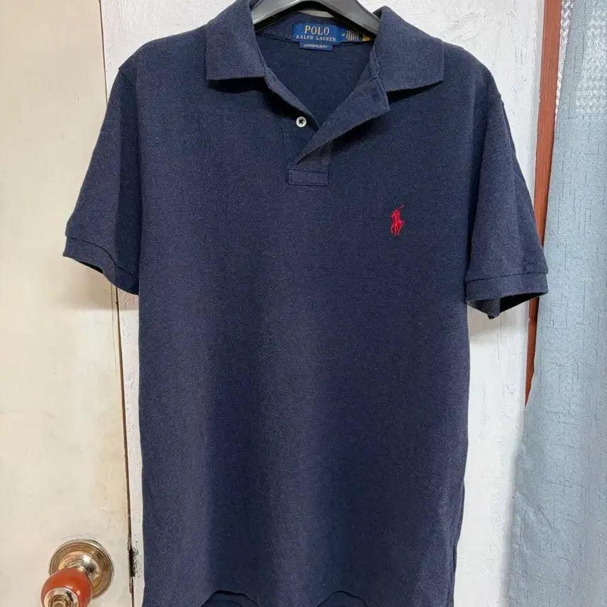 [BUNJANG] Polo Ralph Lauren Short Sleeve Polo Shirt Navy Marl M / 폴로 랄프로렌 반팔 카라티 네이비 보카시 QR 정품 M