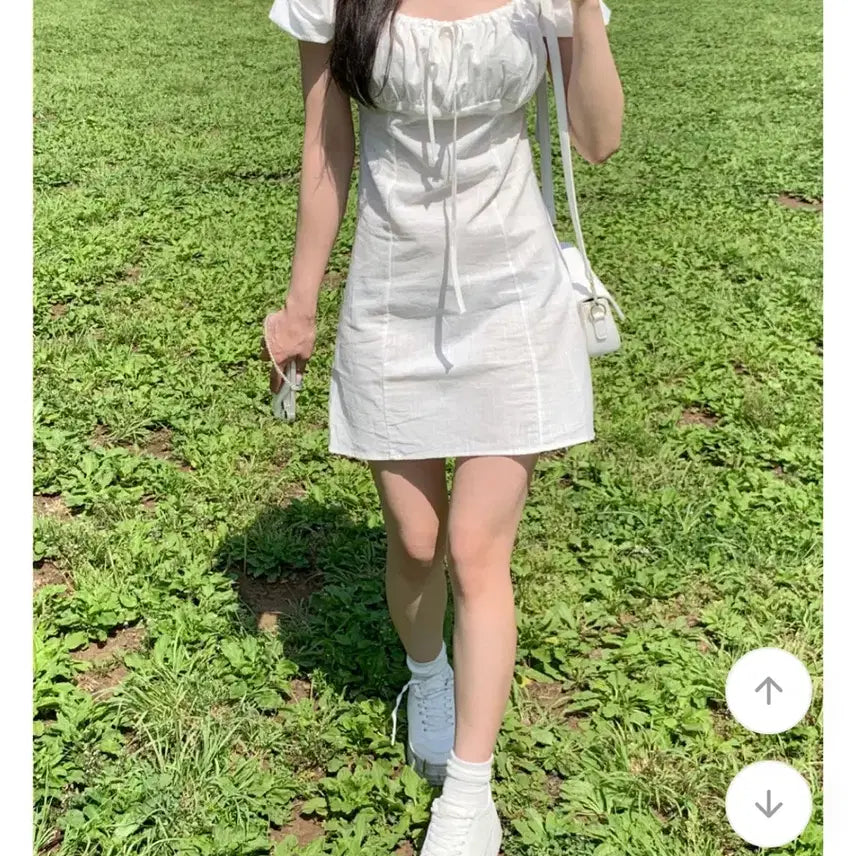 [BUNJANG] Avely Square Neck Dress (Ivory) / 에이블리 스퀘어넥 원피스 (아이보리)