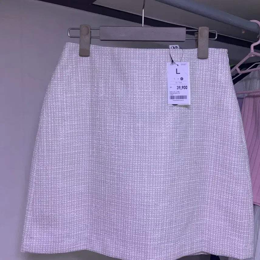 [BUNJANG] SPAO Tweed Mini Skirt Ivory (L) / 새거)스파우트위드스커트